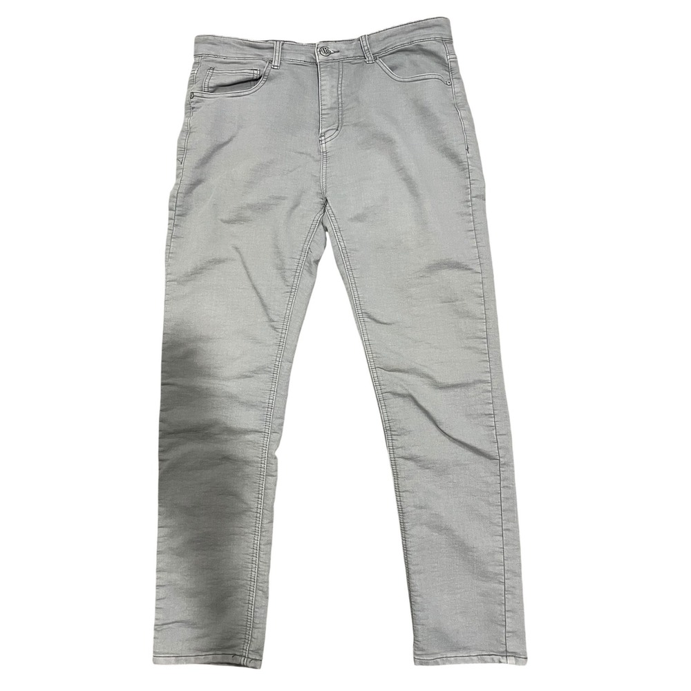 Vintage Genes Black Mens Gray Slim‎ Fit Stretch Pants W34 L32